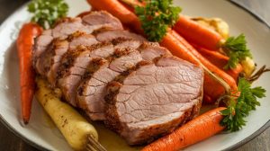 Pork Tenderloin with Roasted Carrots and Parsnips