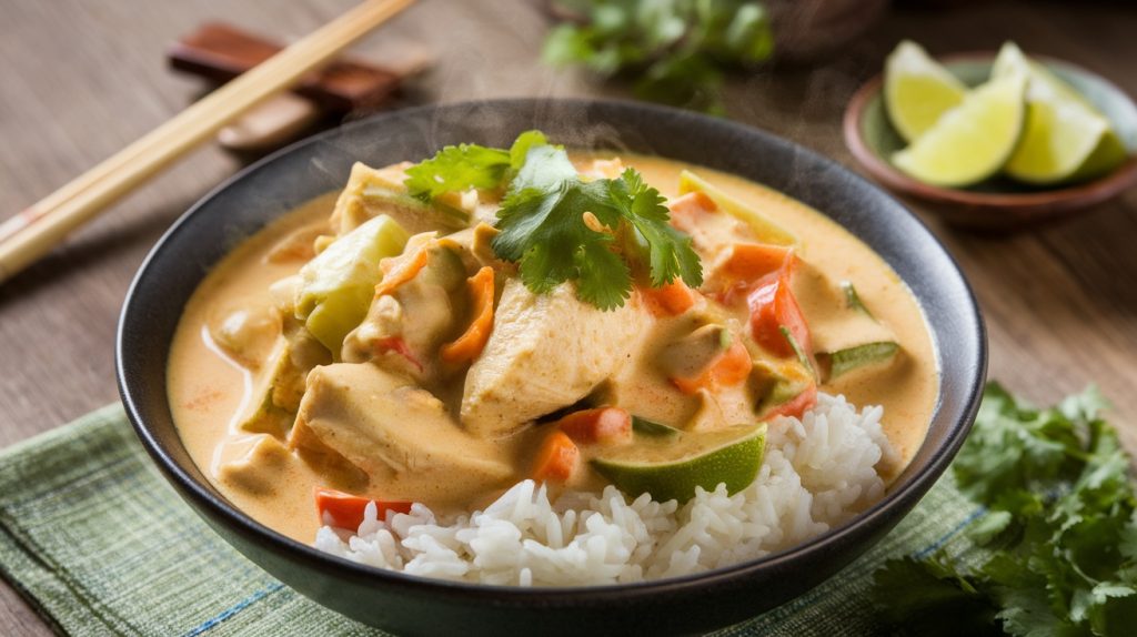 Thai Coconut Curry with Chicken and Jasmine Rice