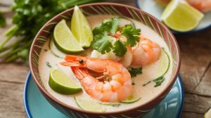 Thai Coconut Lime Soup with Shrimp