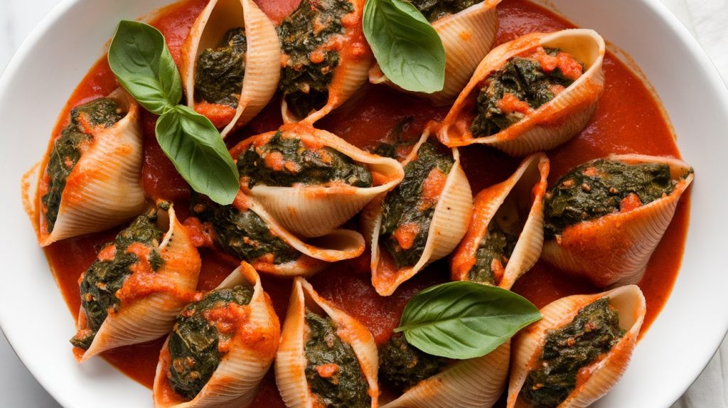 Vegan Spinach and Ricotta Stuffed Shells Recipe