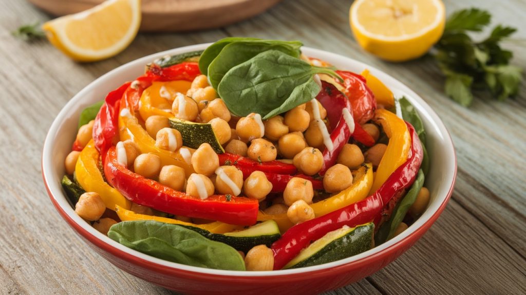 Roasted Vegetable and Chickpea Salad