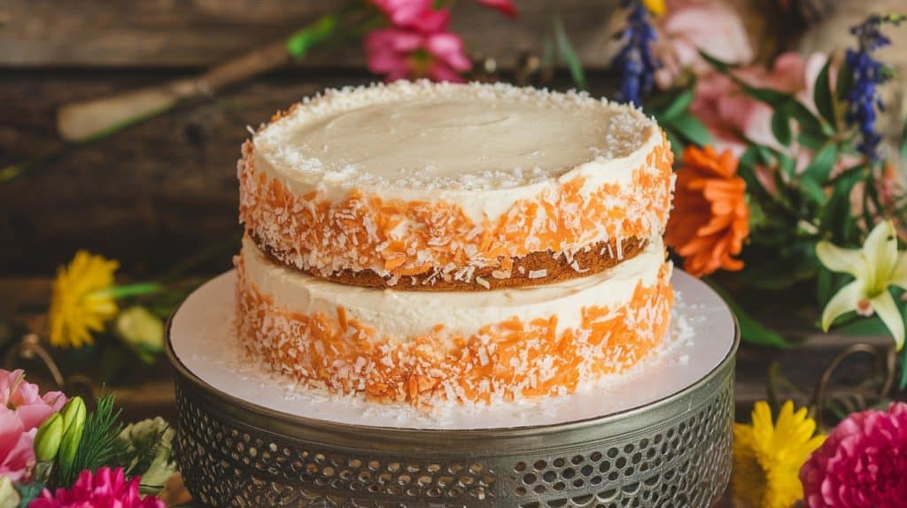 Coconut-Carrot Cake with Coconut Buttercream