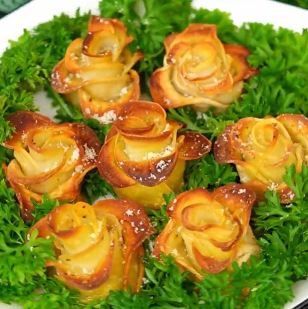 Baked Potato Roses Recipe