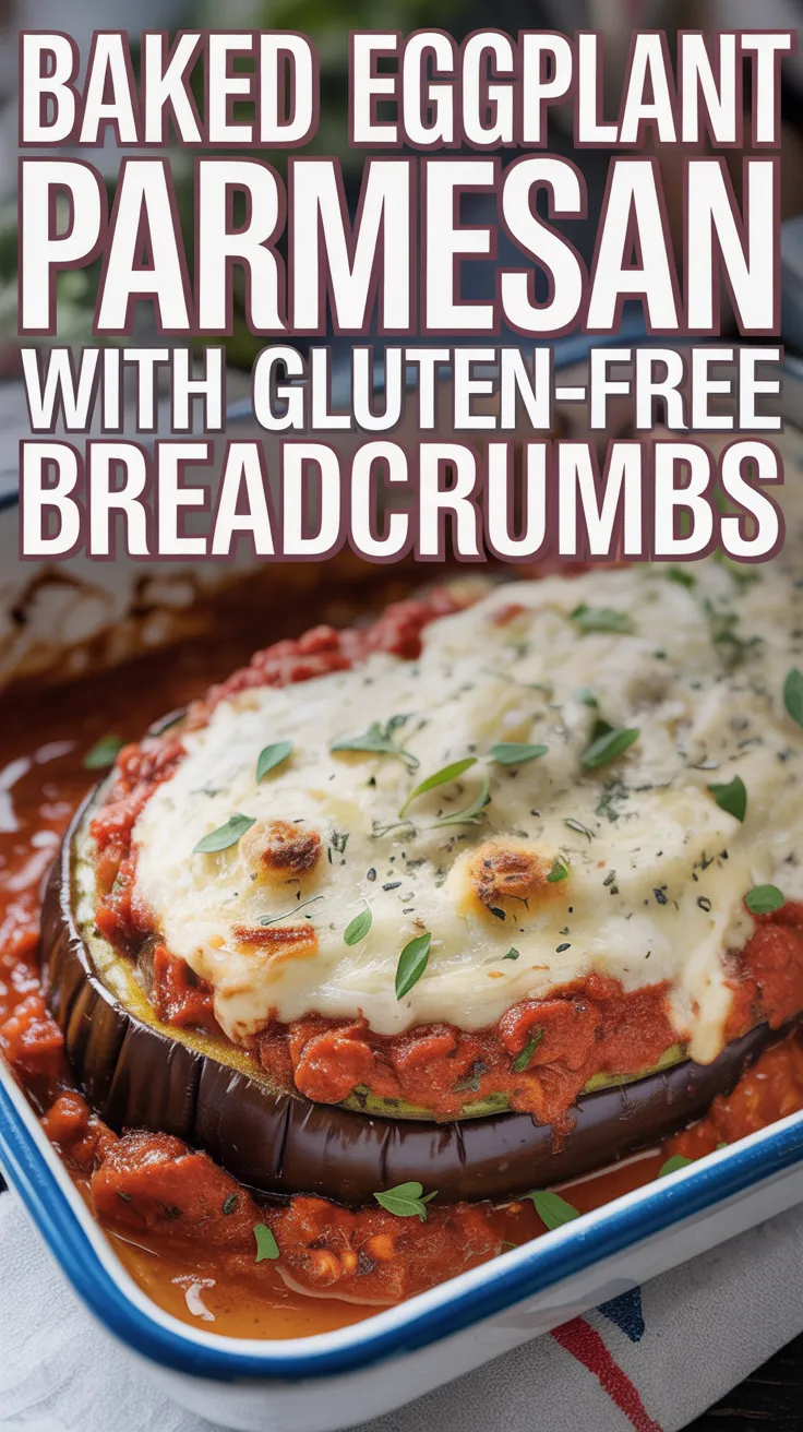 Baked Eggplant Parmesan with Gluten-Free Breadcrumbs