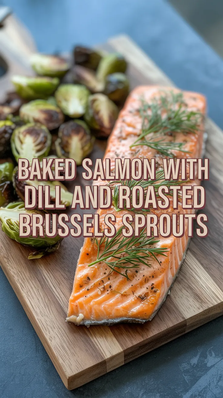 Baked Salmon with Dill and Roasted Brussels Sprouts
