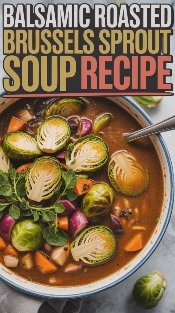 Balsamic Roasted Brussels Sprout Soup