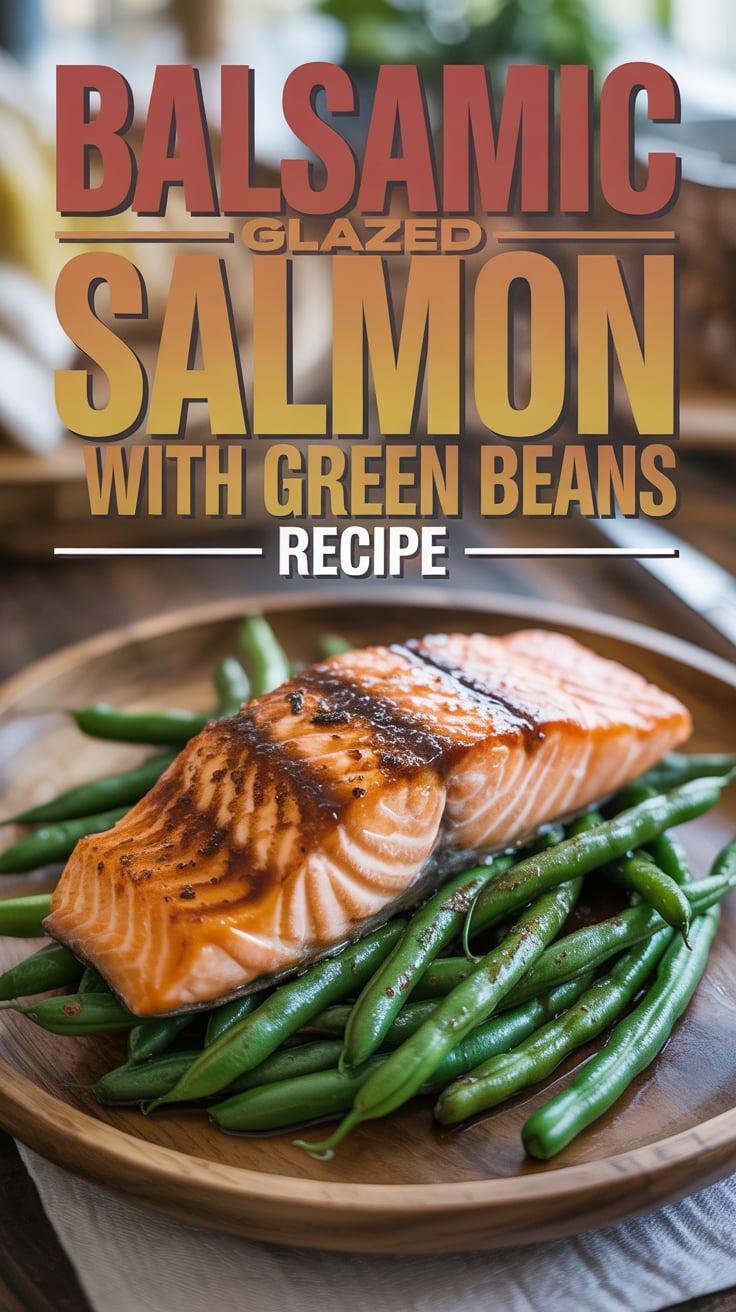Balsamic Glazed Salmon with Green Beans