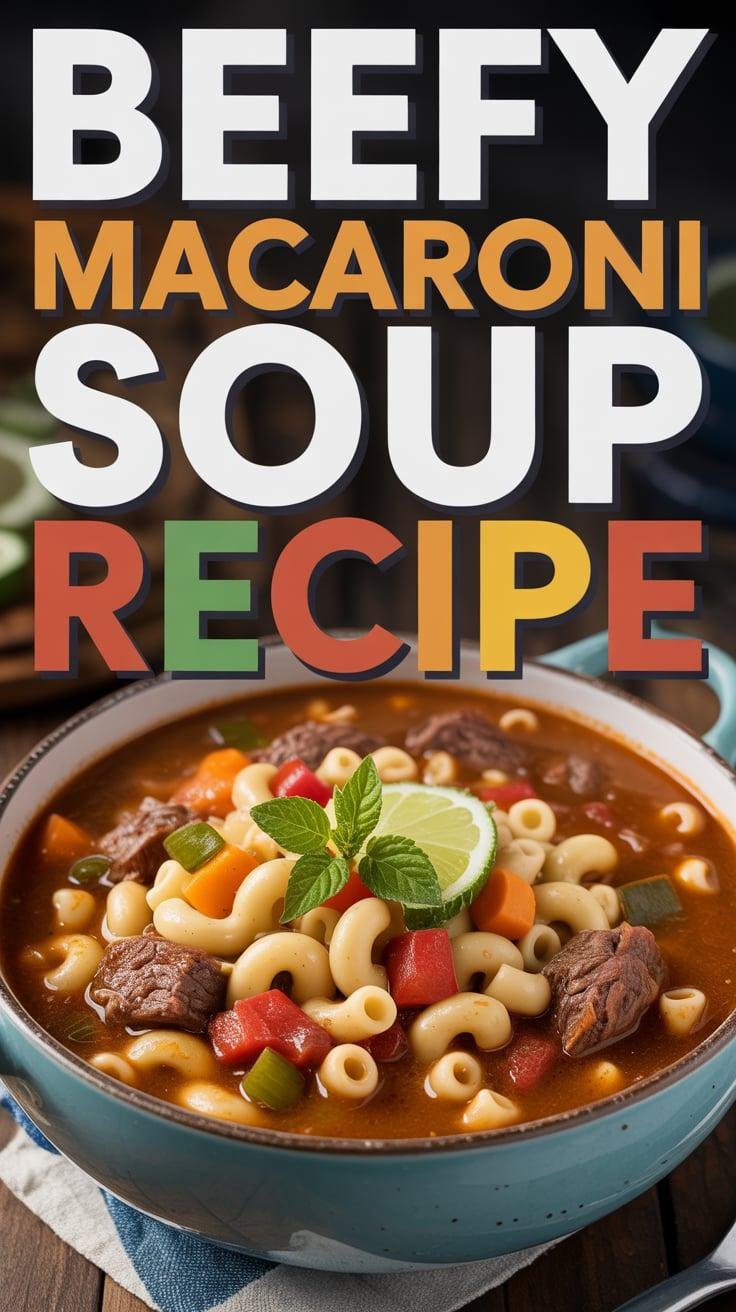 Beefy Macaroni Soup