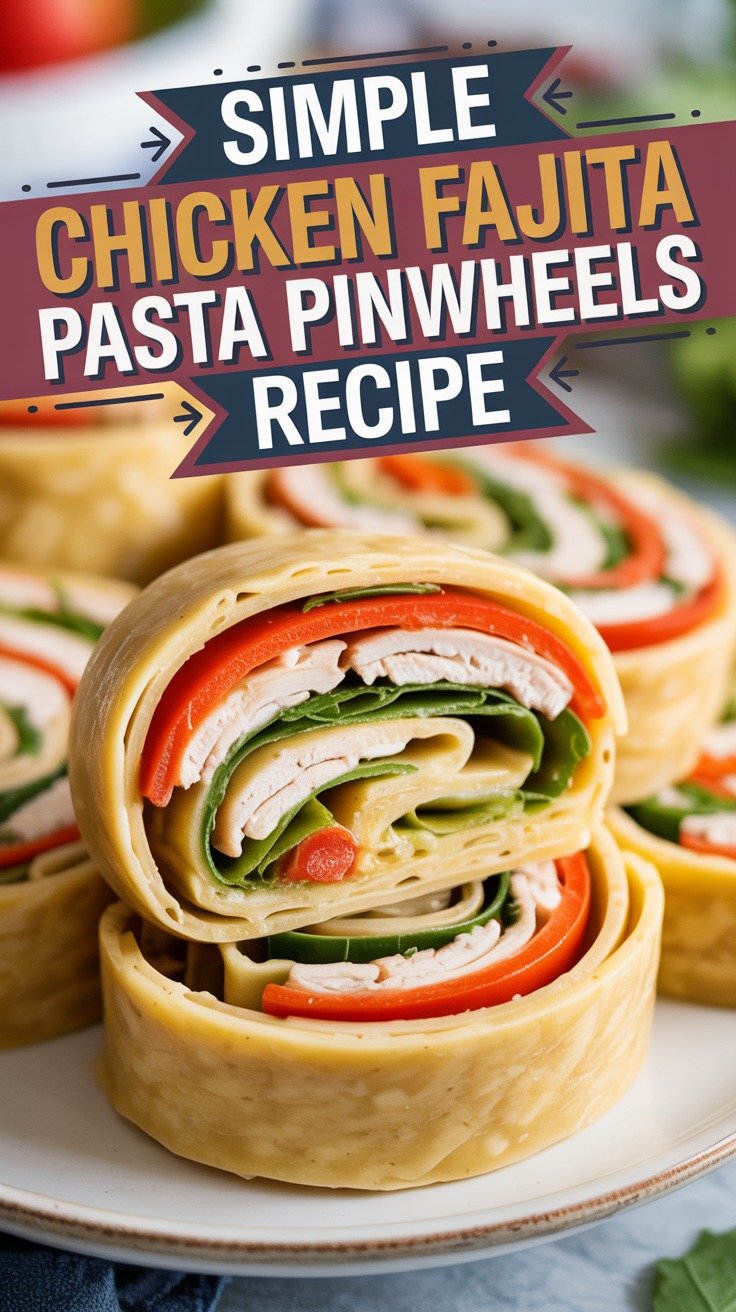 Chicken Fajita Pasta Pinwheels