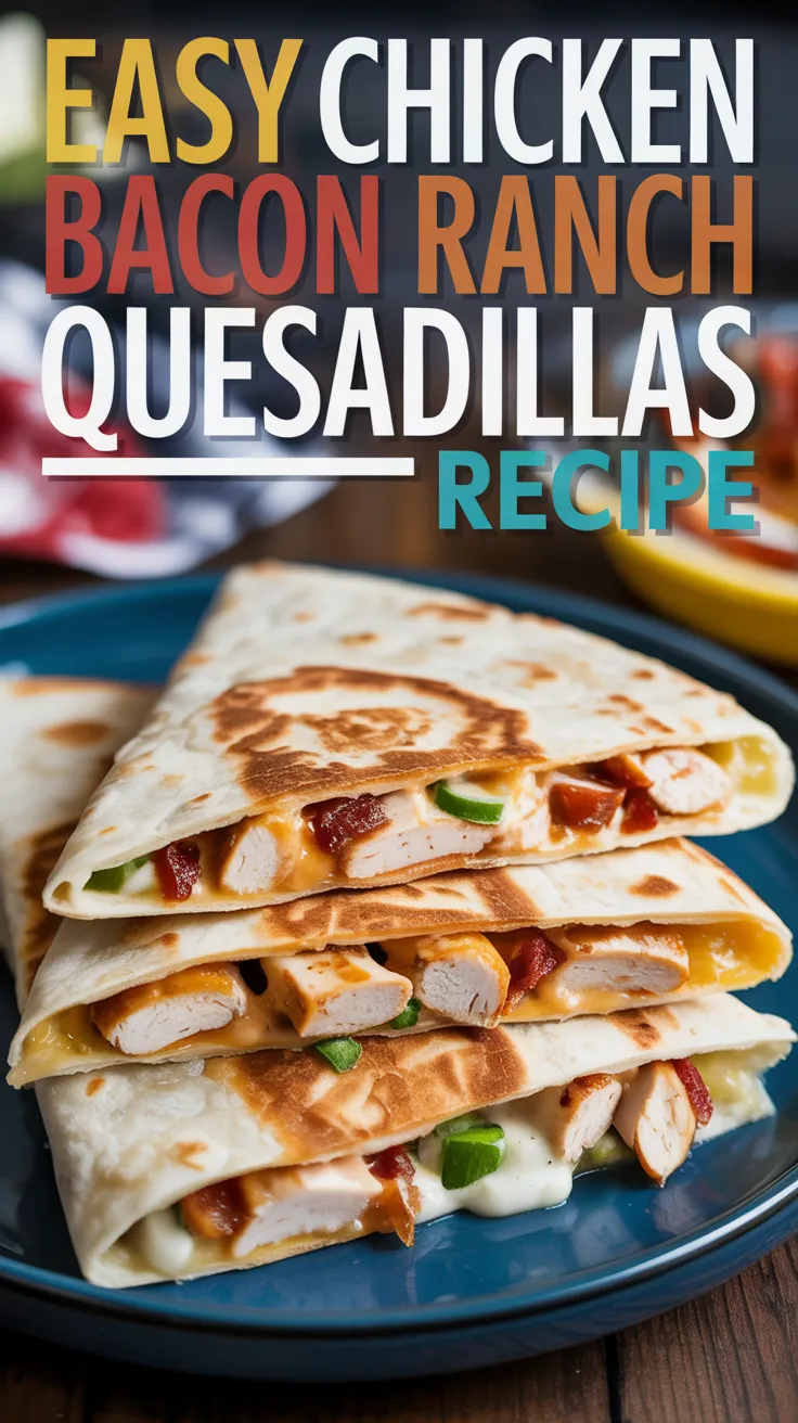 Chicken Bacon Ranch Quesadillas