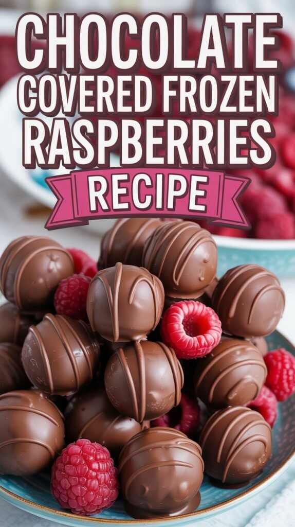 Chocolate Covered Frozen Raspberries