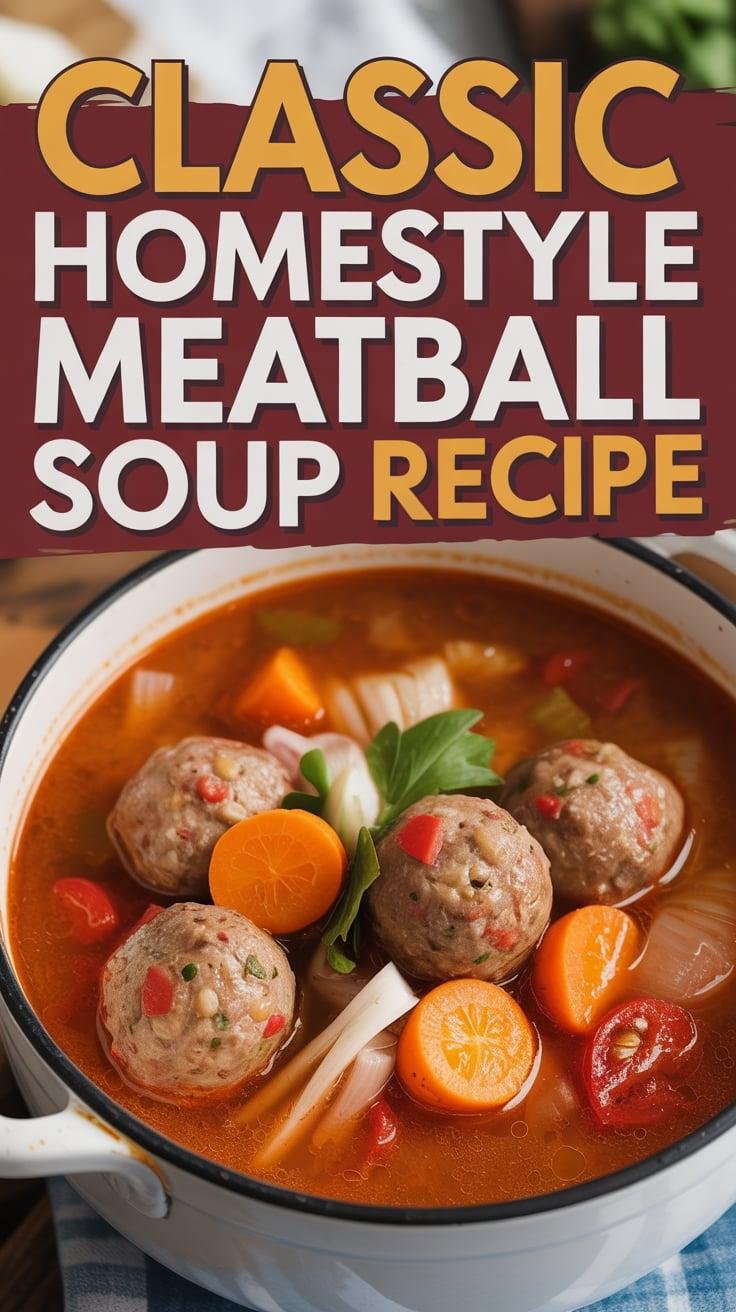 Classic Homestyle Meatball Soup