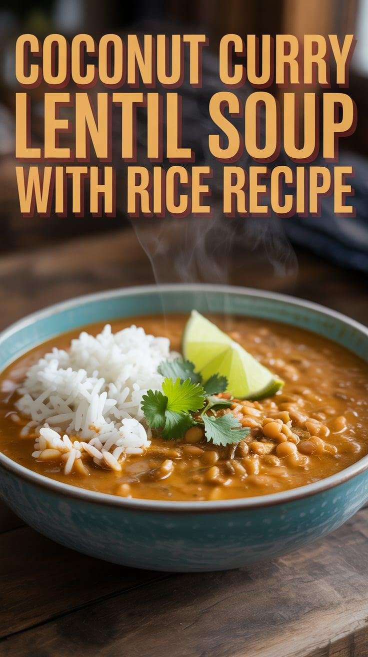 Coconut Curry Lentil Soup with Rice