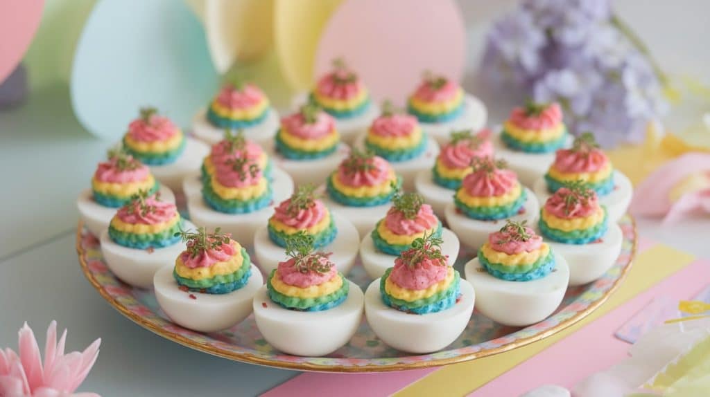 Rainbow Easter Deviled Eggs