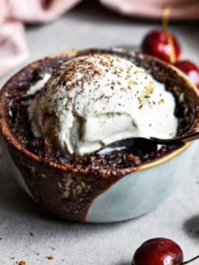 Crave-worthy Chocolate Bourbon Cherry Mug Cake