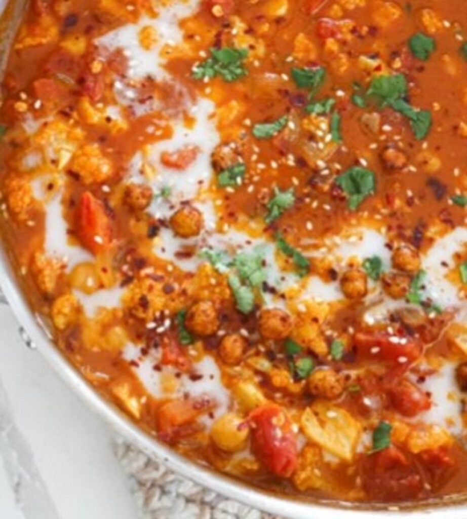 Curry-Spiced Cauliflower and Chickpea Soup Recipe