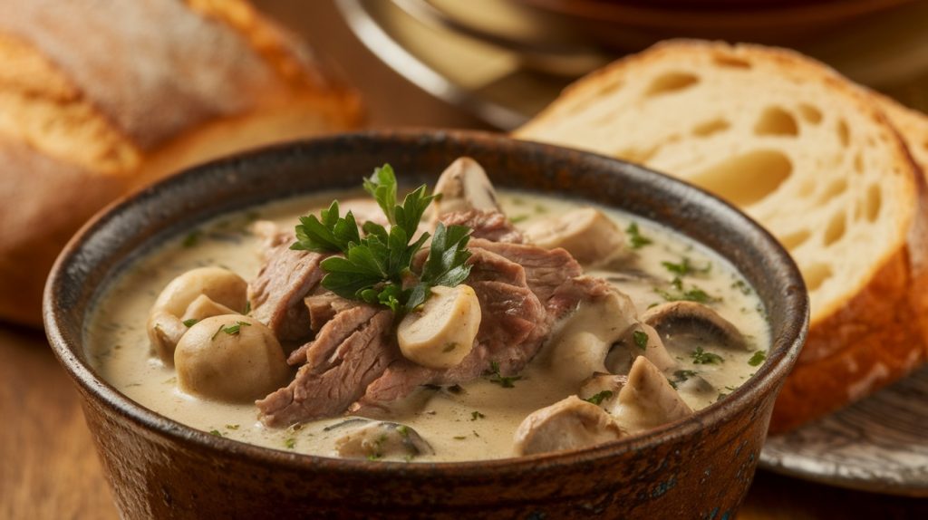 Rustic Beef Stroganoff Soup