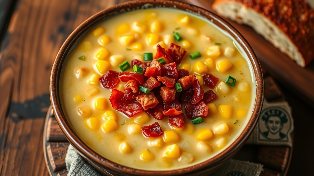 Smoky Roasted Corn and Bacon Soup