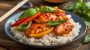 Thai Basil Chicken with Jasmine Rice