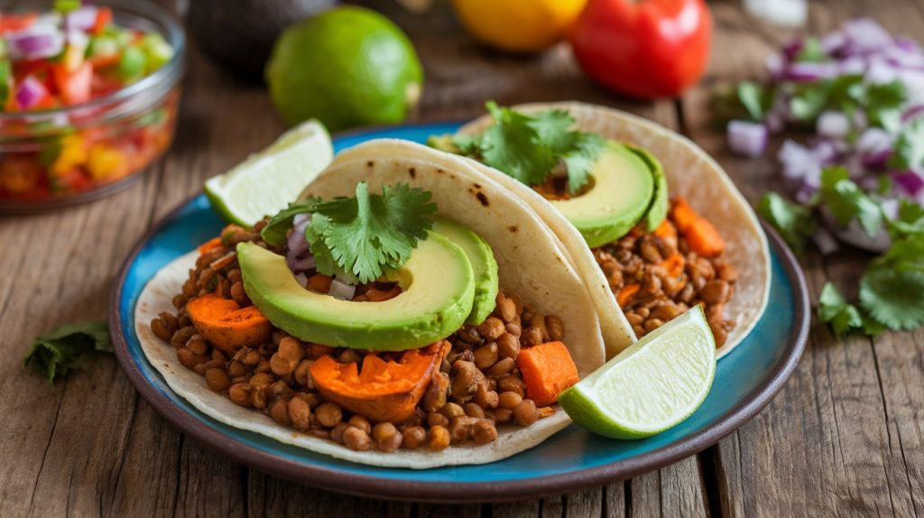 Vegan Sweet Potato and Lentil Tacos Recipe