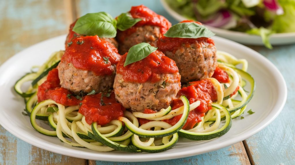 Turkey Meatballs with Zucchini Noodles