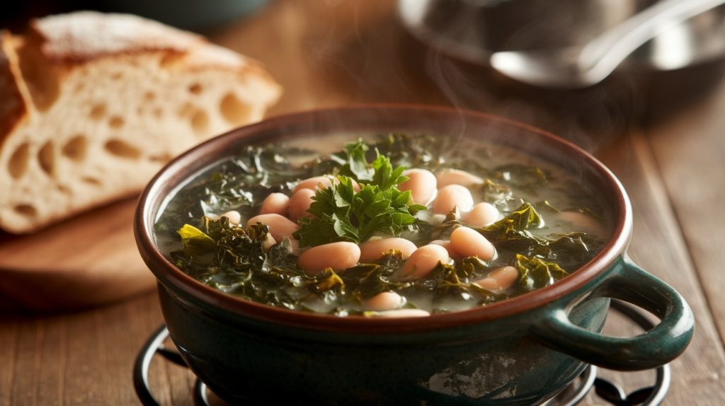 Herb-Infused White Bean and Kale Soup