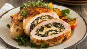 Gluten-Free Spinach and Cheese Stuffed Chicken