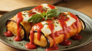 Baked Eggplant Rollatini with Ricotta