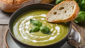 Creamy Zucchini and Basil Soup