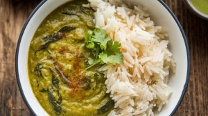 Indian Spinach Dal with Basmati Rice