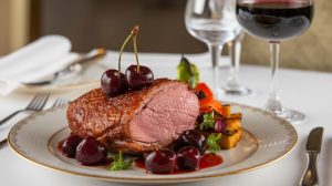 Pan-Roasted Duck Breast with Cherry Port Sauce