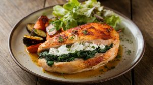 Spinach and Goat Cheese Stuffed Chicken Breasts