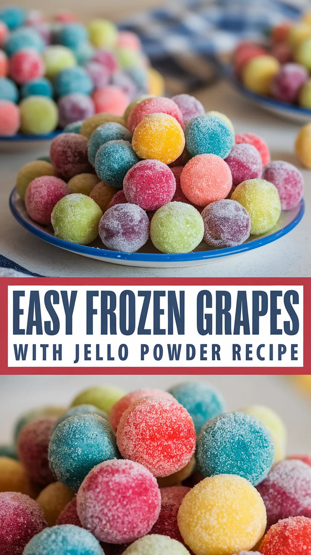 Frozen Grapes with Jello Powder