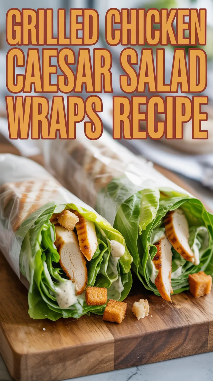 Grilled Chicken Caesar Salad Wraps