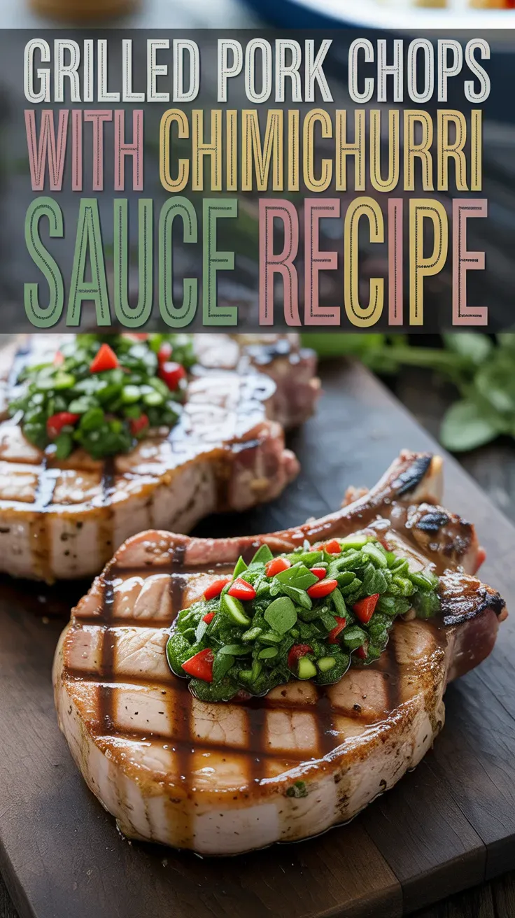 Grilled Pork Chops with Chimichurri Sauce