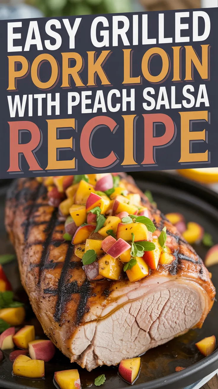 Grilled Pork Loin with Peach Salsa