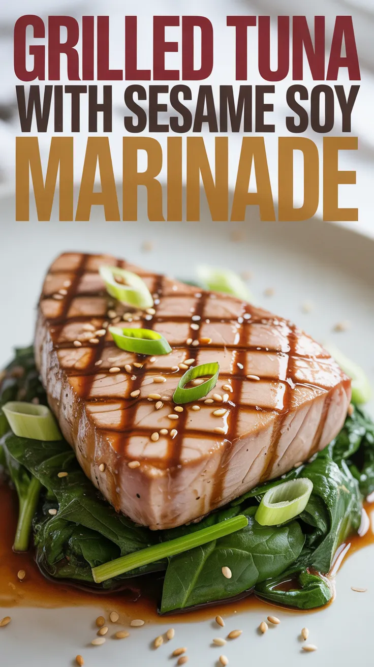 Grilled Tuna with Sesame Soy Marinade