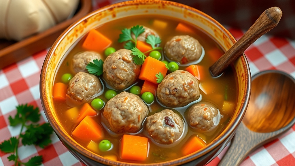 Classic Homestyle Meatball Soup