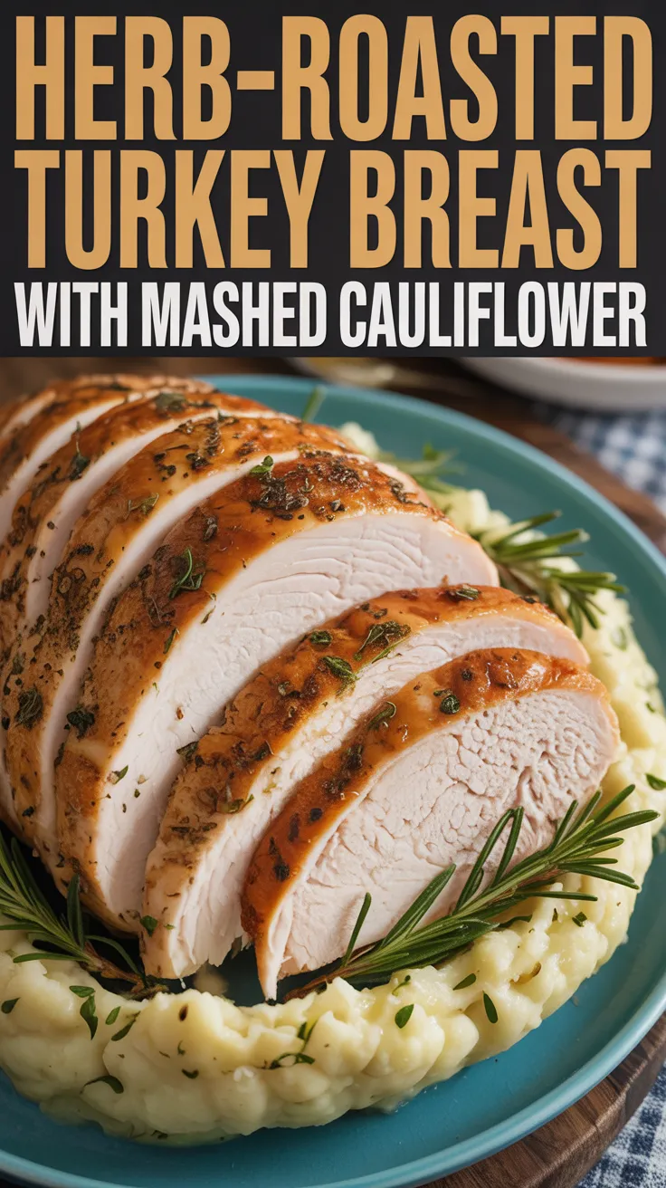 Herb-Roasted Turkey Breast with Mashed Cauliflower