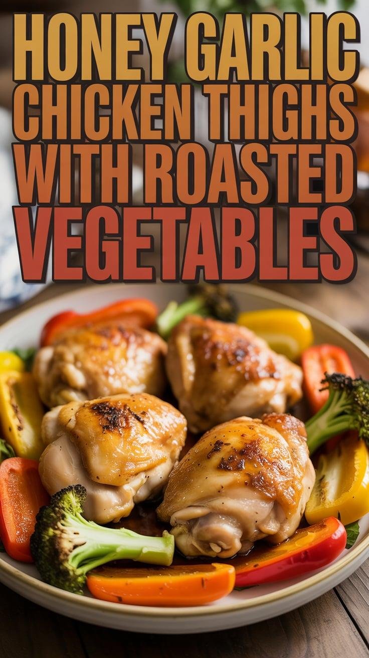 Honey Garlic Chicken Thighs with Roasted Vegetables
