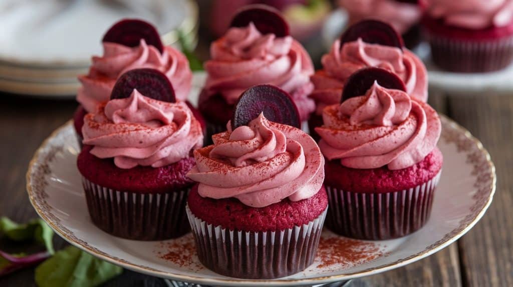 Beet Red Velvet Cupcakes