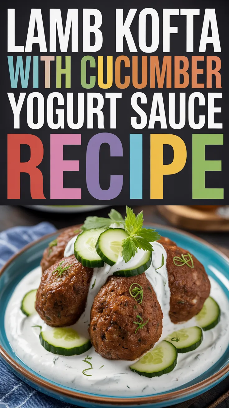 Lamb Kofta with Cucumber Yogurt Sauce