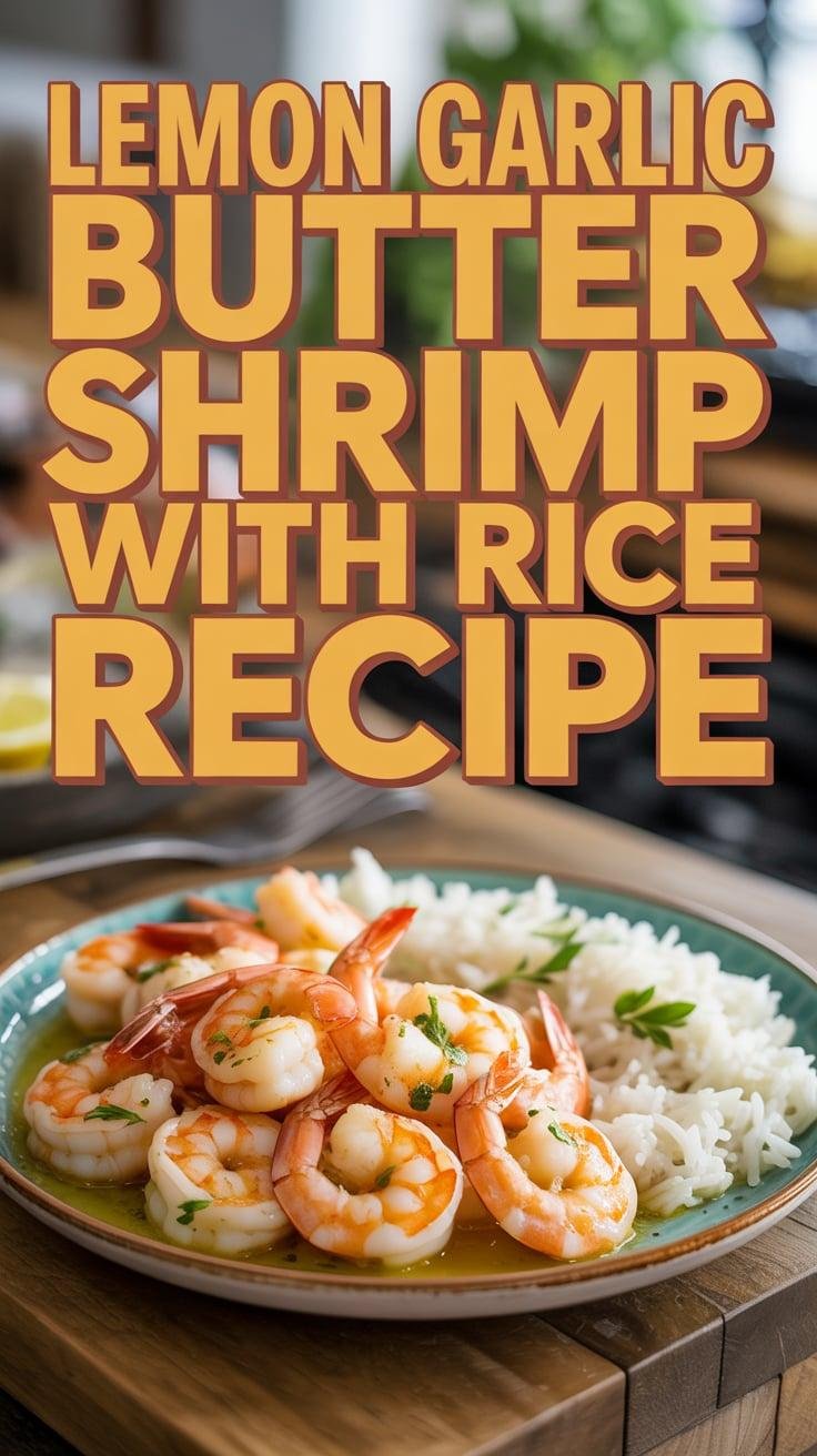 Lemon Garlic Butter Shrimp with Rice