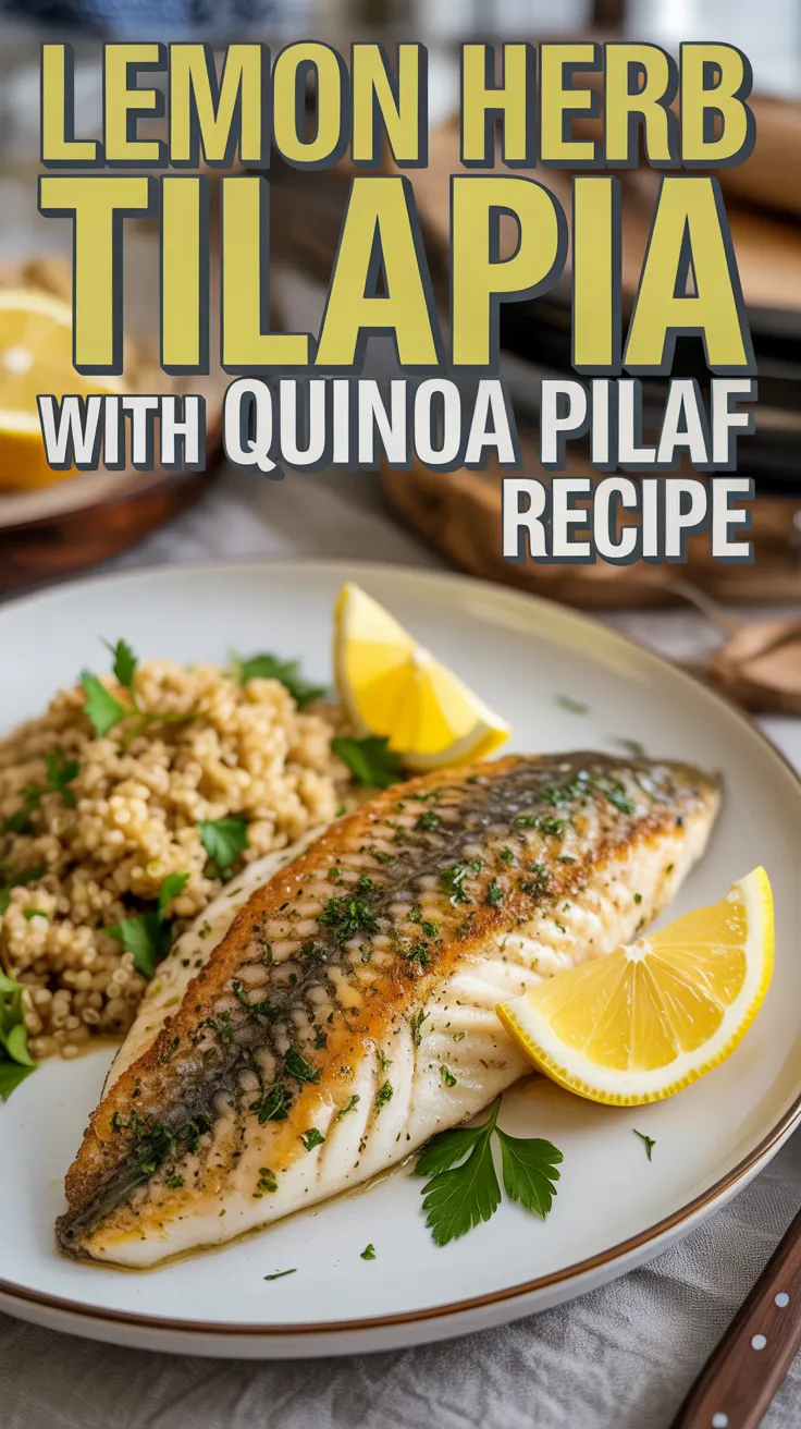 Lemon Herb Tilapia with Quinoa Pilaf
