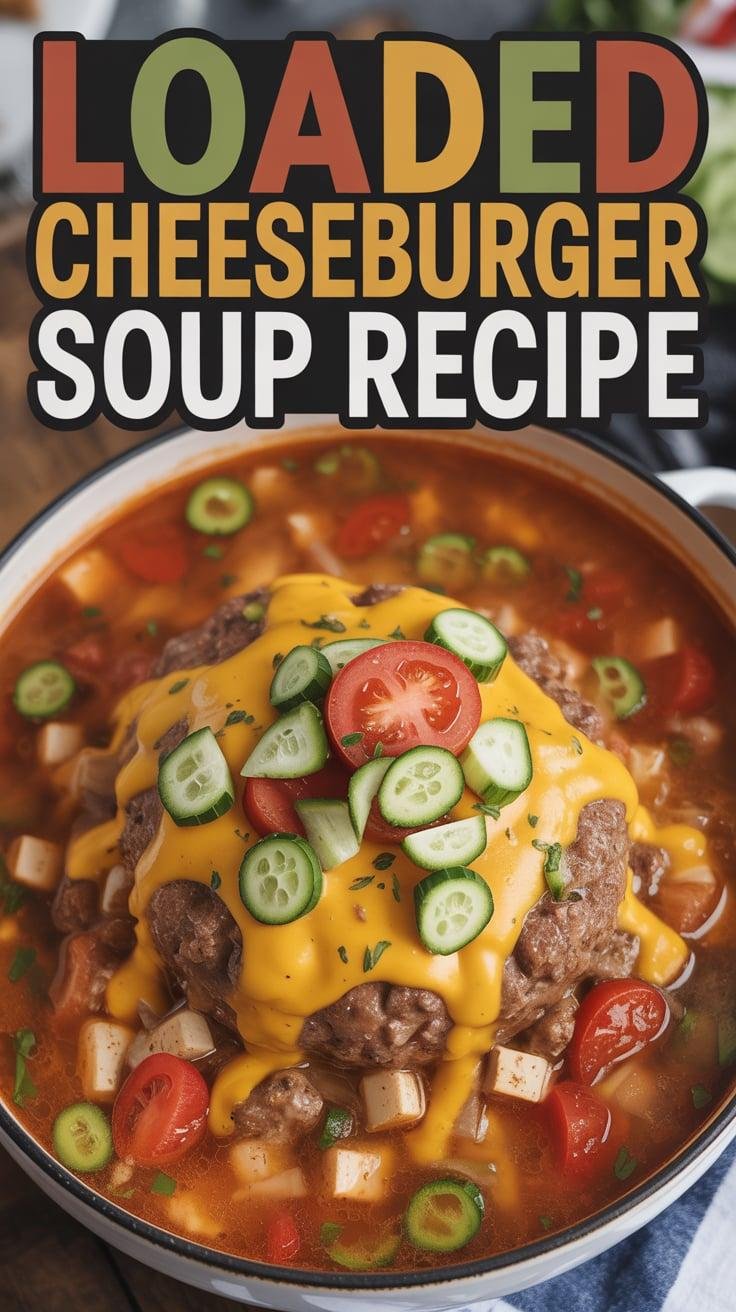 Loaded Cheeseburger Soup