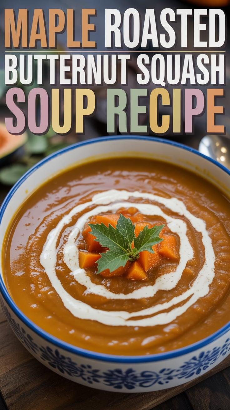 Maple Roasted Butternut Squash Soup