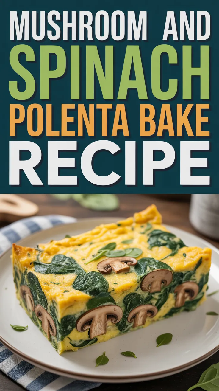 Mushroom and Spinach Polenta Bake