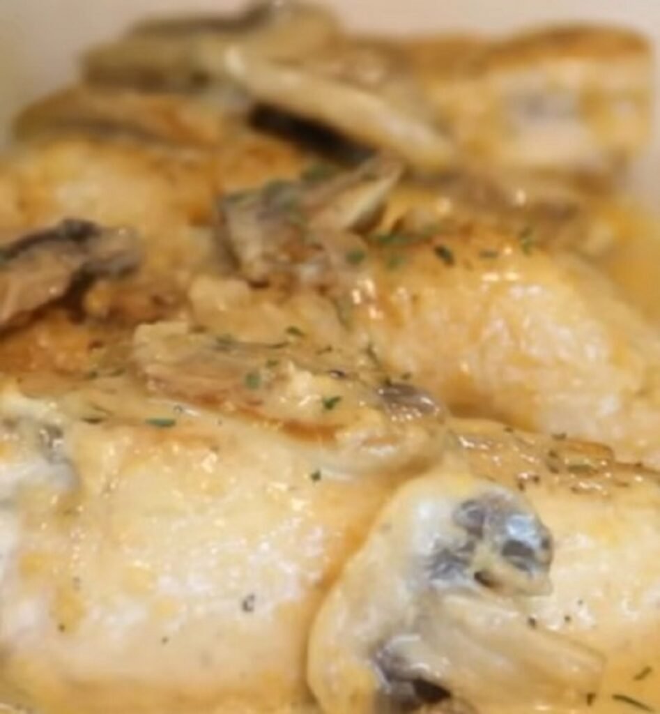 One-Pan Chicken with Creamy Mushroom Rice Recipe
