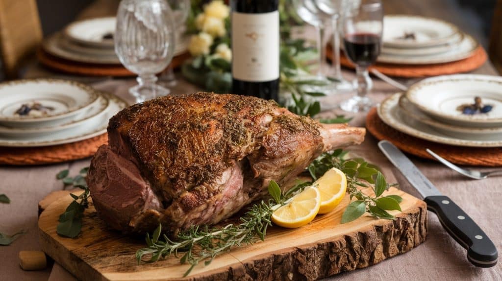 Roasted Leg of Lamb with Lemon-Herb Salt Recipe