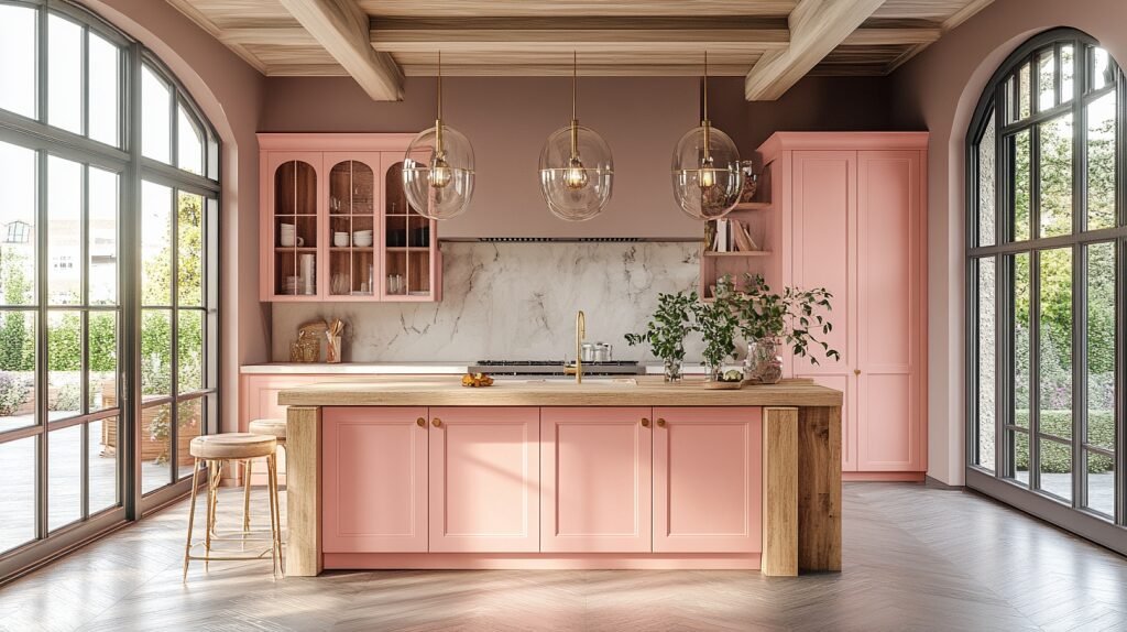 Pink Kitchen Cabinets